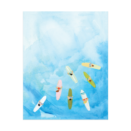 8x10 Hawaii Surfers Print