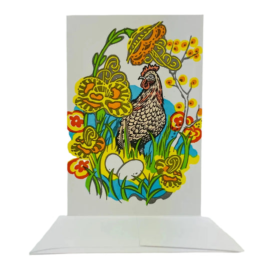 Fresh Eggs & Flowers Celebration Card