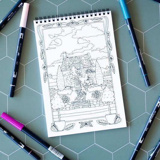 Cottage Garden Coloring Book