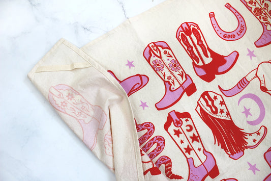 Howdy Cowgirl Tea Towel