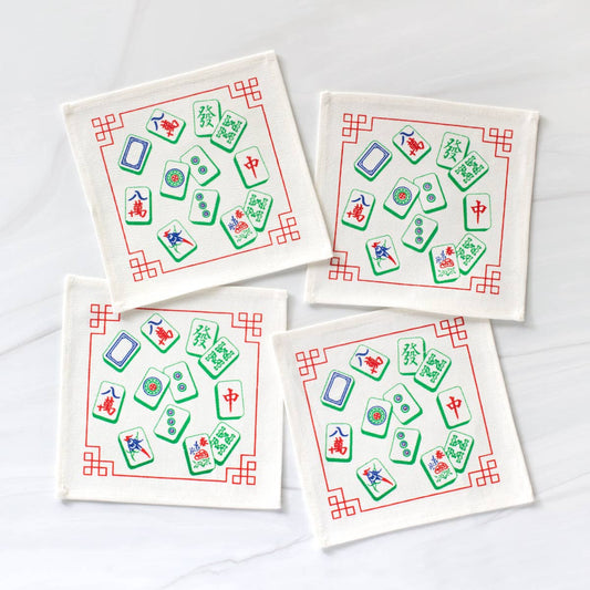 Mah Jong Tiles Cocktail Napkin Set