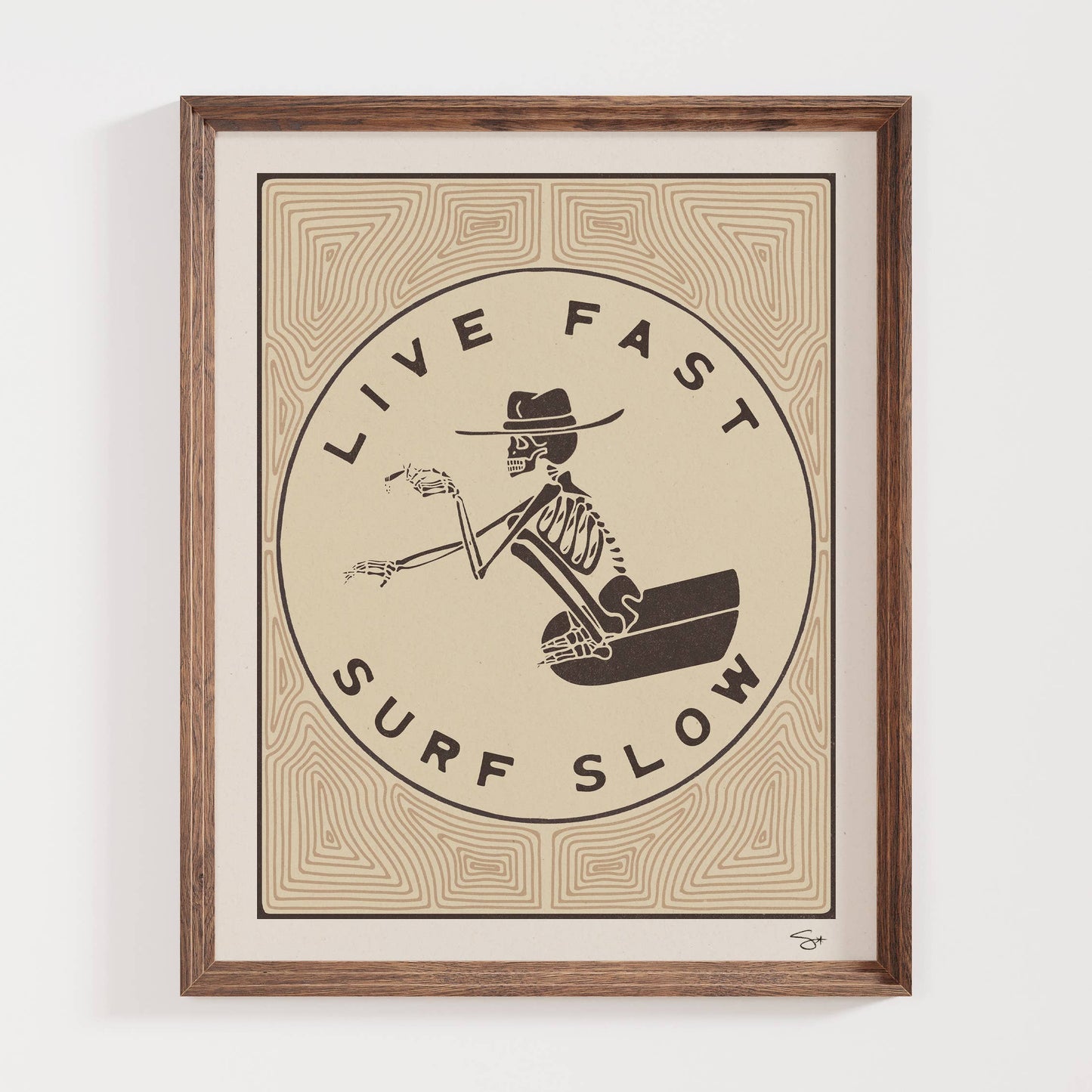 Live Fast Surf Slow 8x10 Print