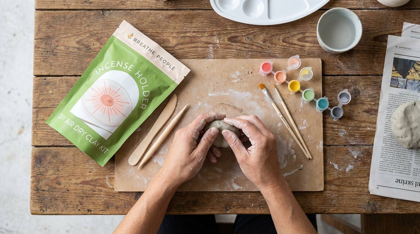 Incense Holder Air Dry Clay Kit