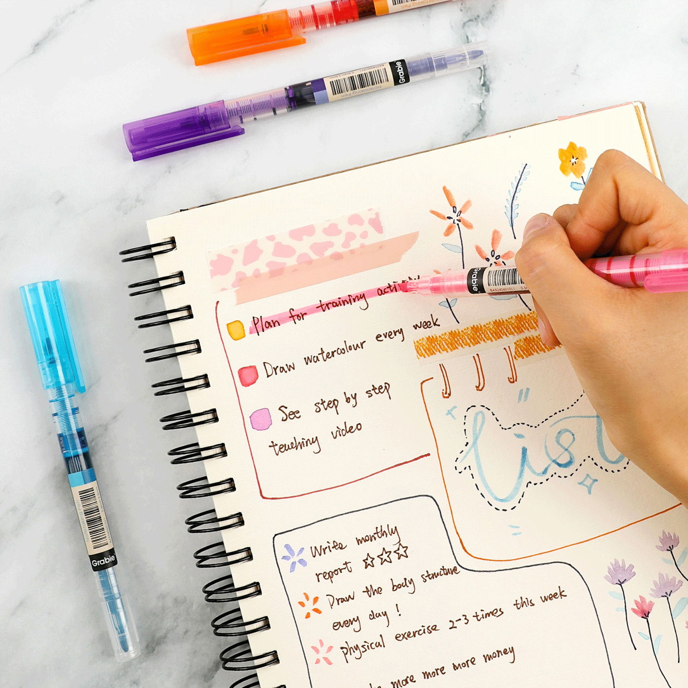 Dual-Tip Notetaking Pen