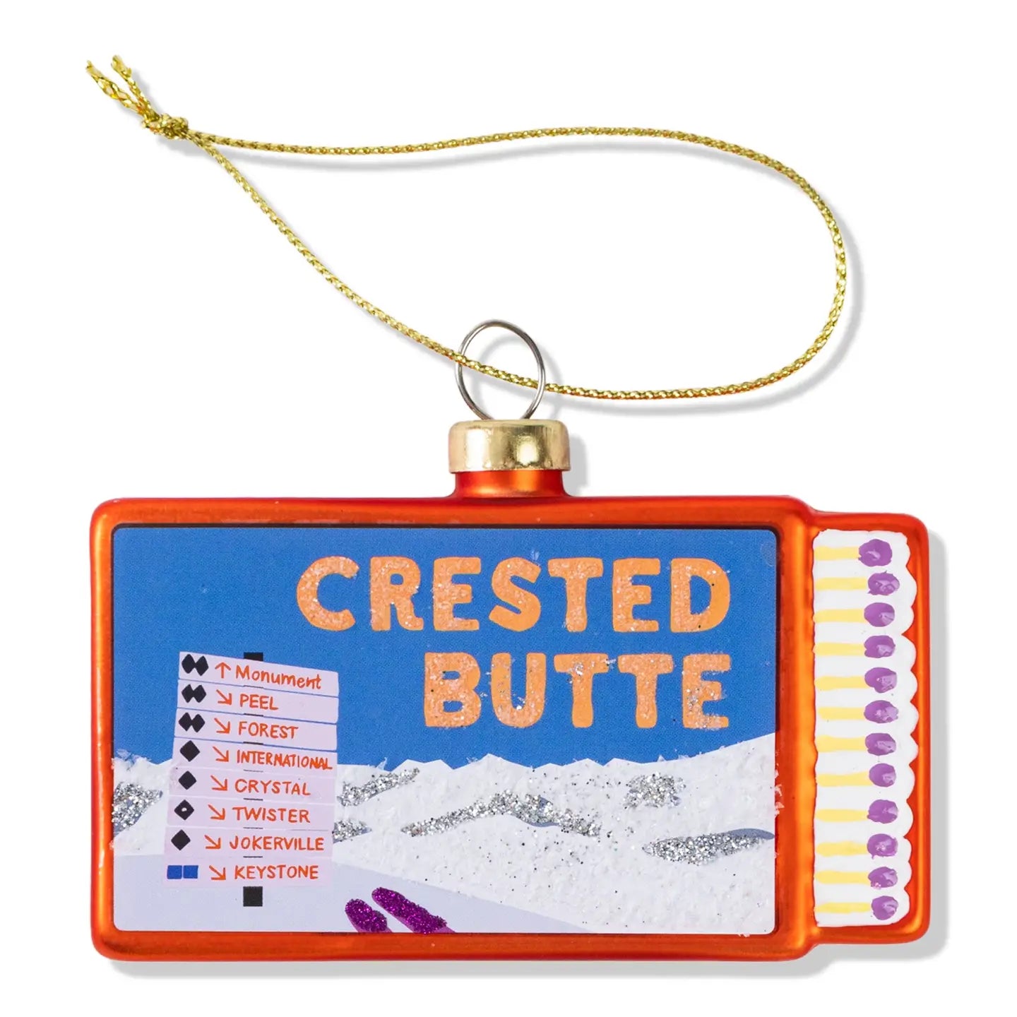 Crested Butte Matchbook Ornament