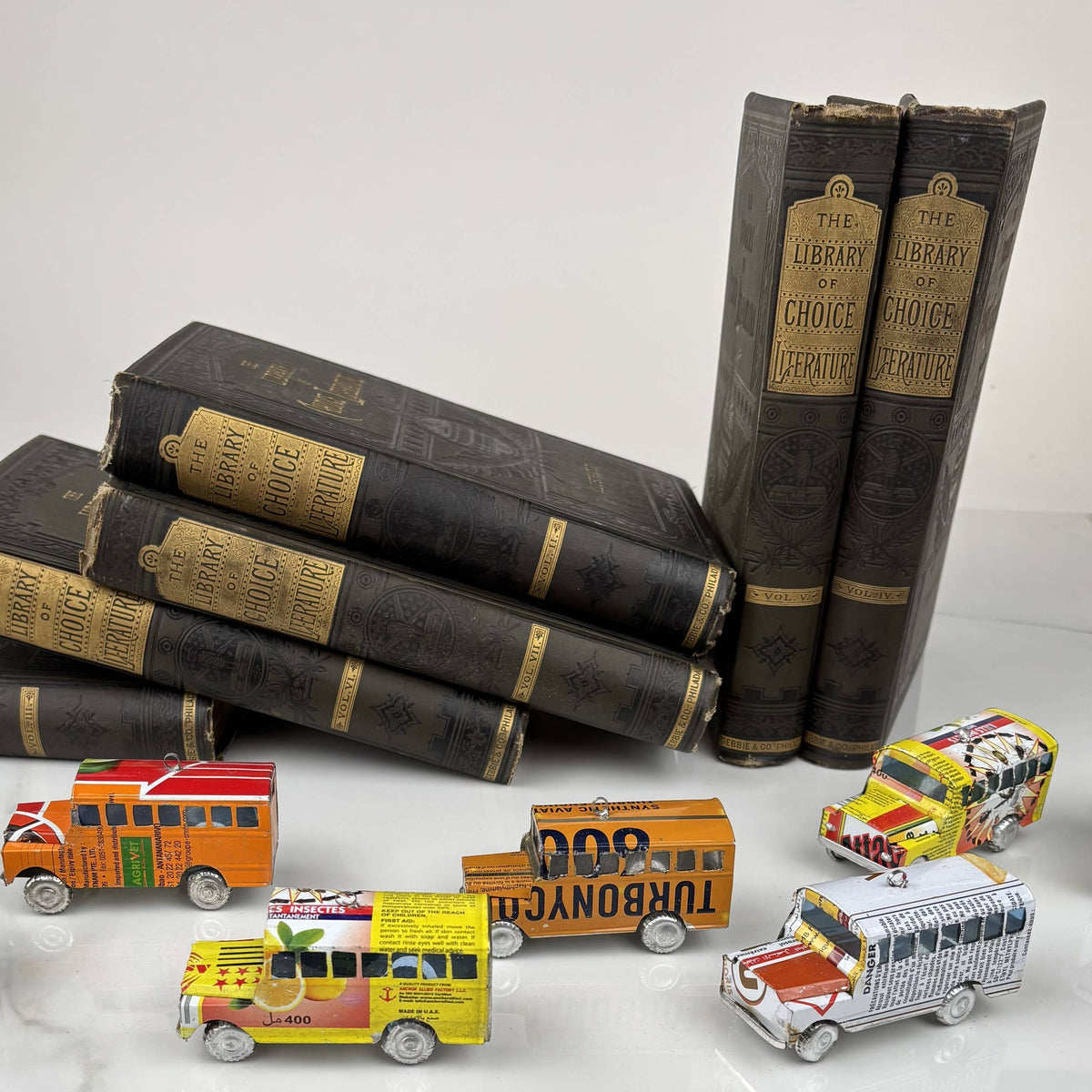 Tin Can School Bus Ornament