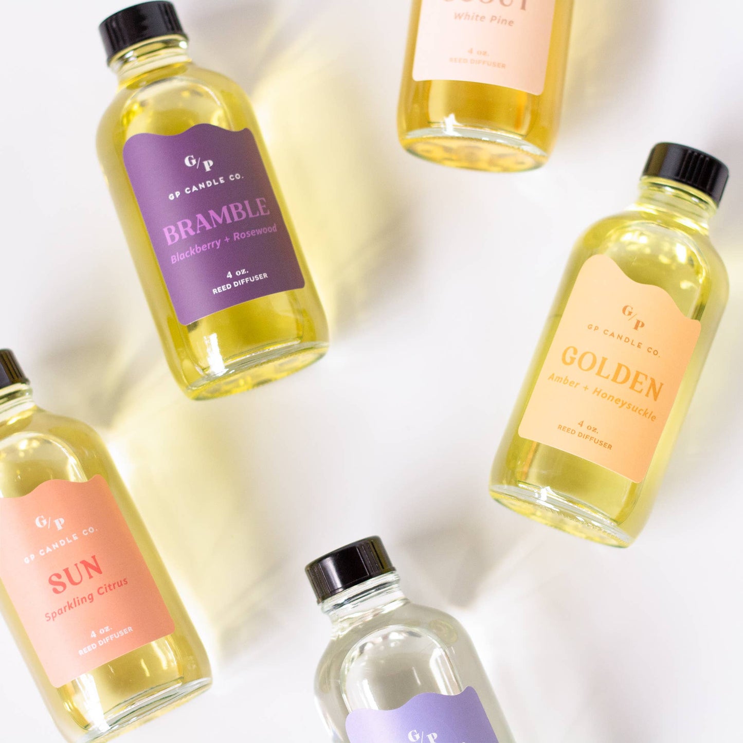 Golden Reed Diffuser (Amber + Honeysuckle)