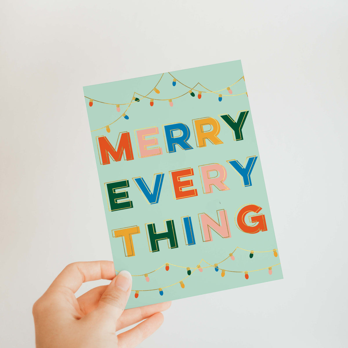 Mint Merry Everything Greeting Card