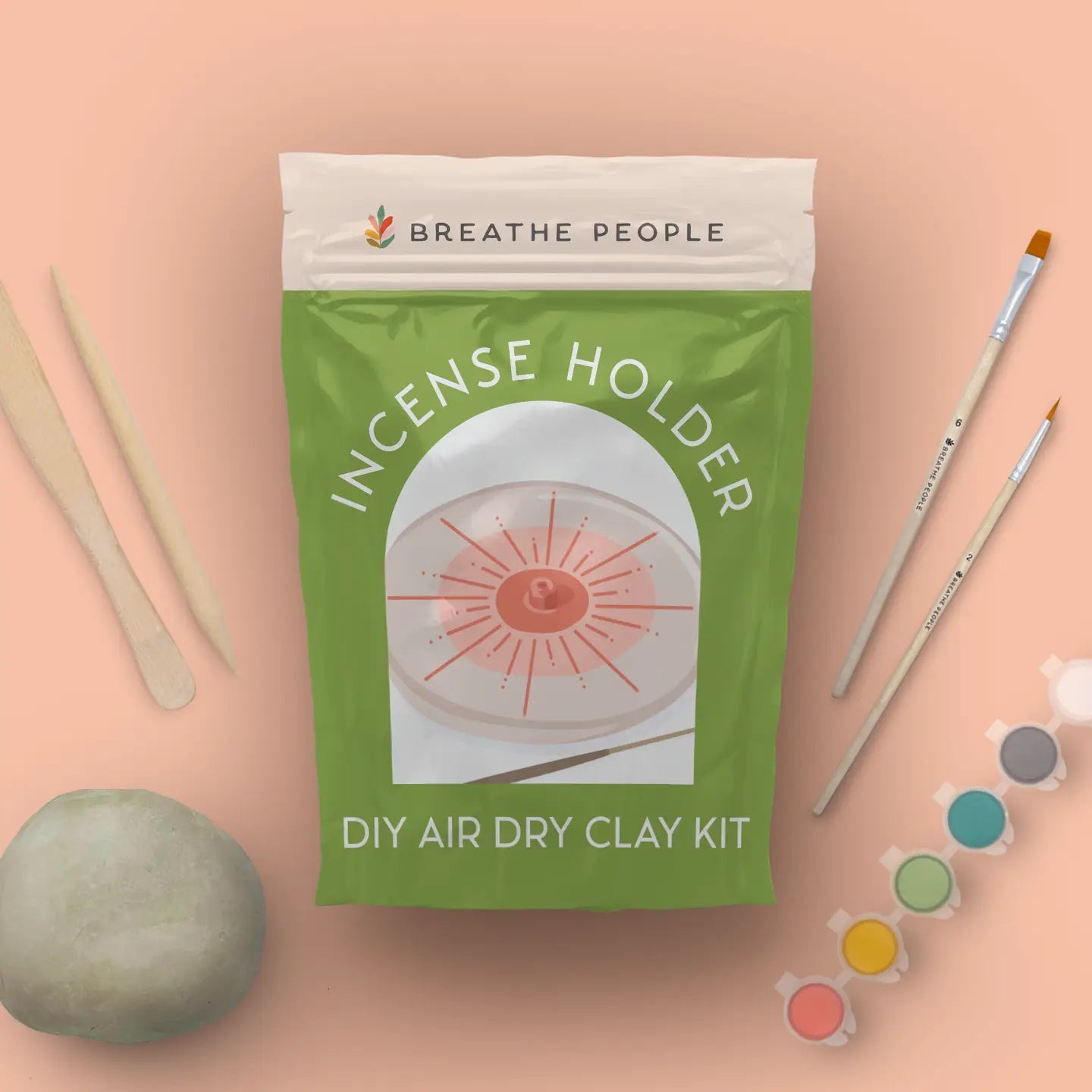 Incense Holder Air Dry Clay Kit