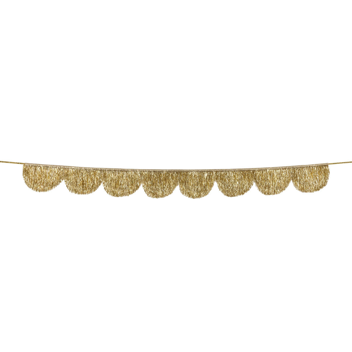 Gold Tinsel Scallop Garland