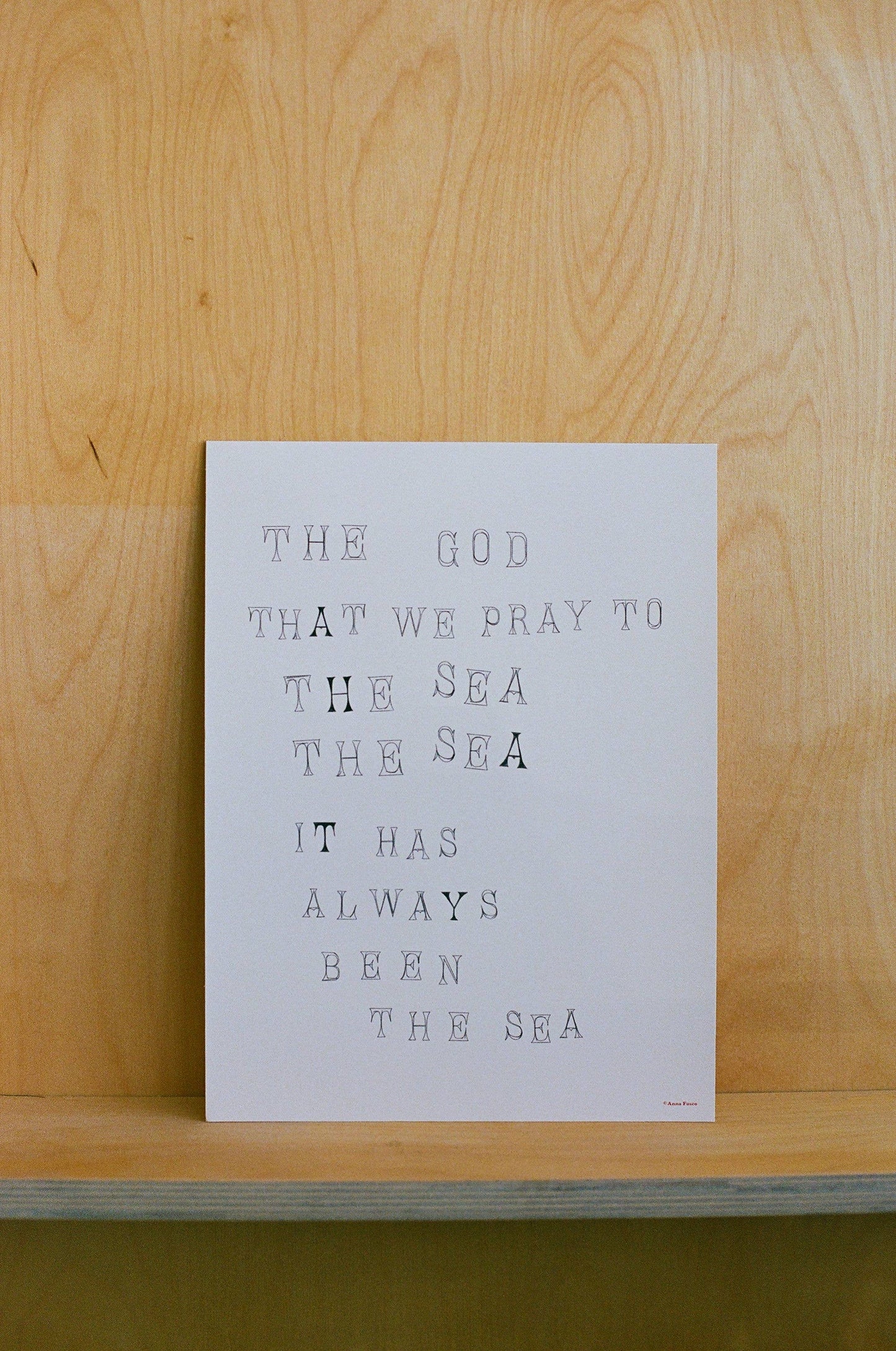 The Sea, The Sea Print