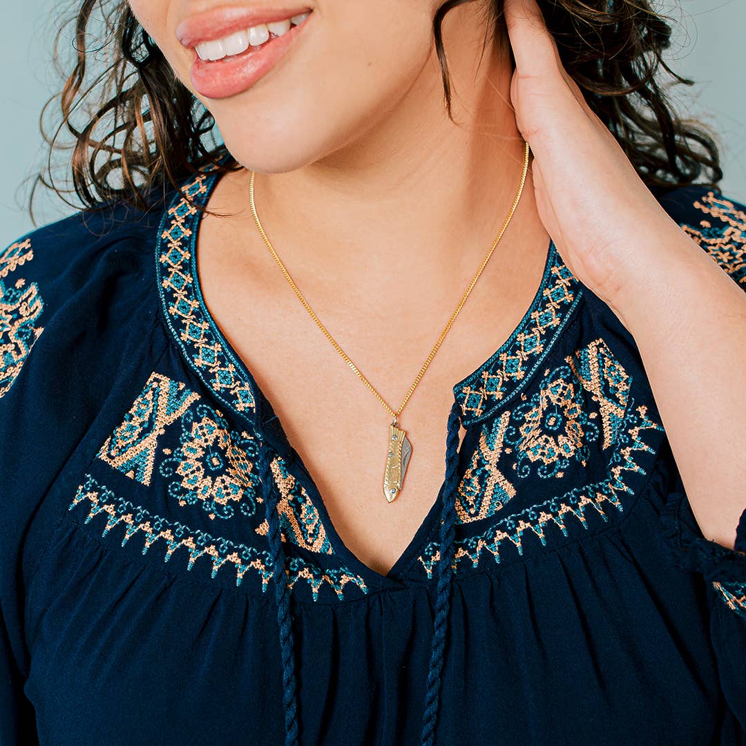 Small Fish Knife Necklace