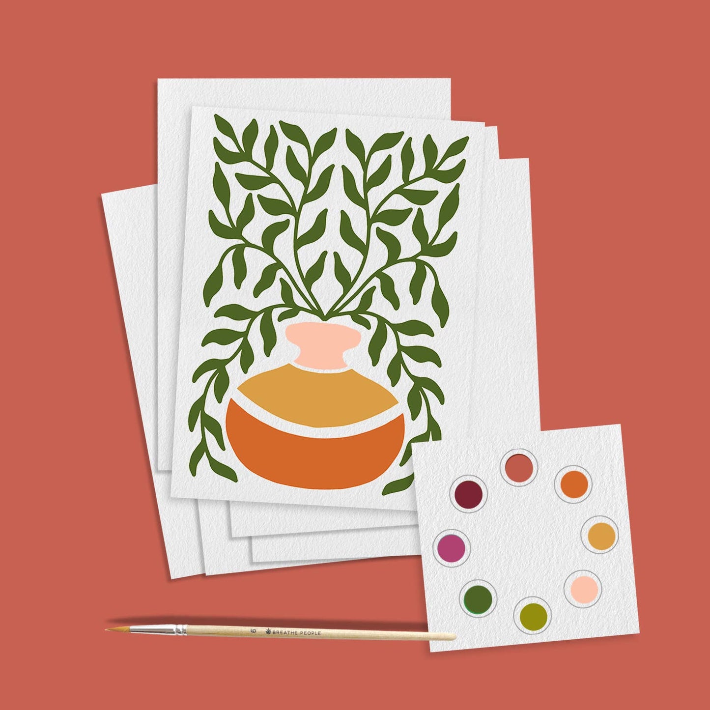 Watercolor Paint Set Postcards