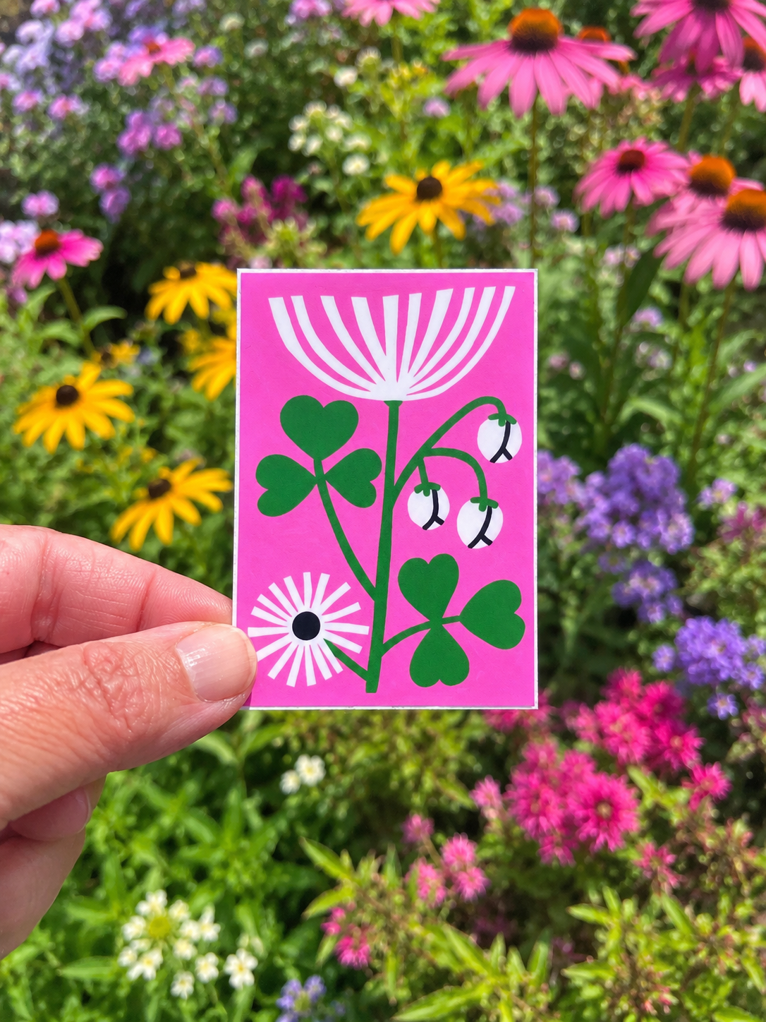 Pink Botanical Sticker