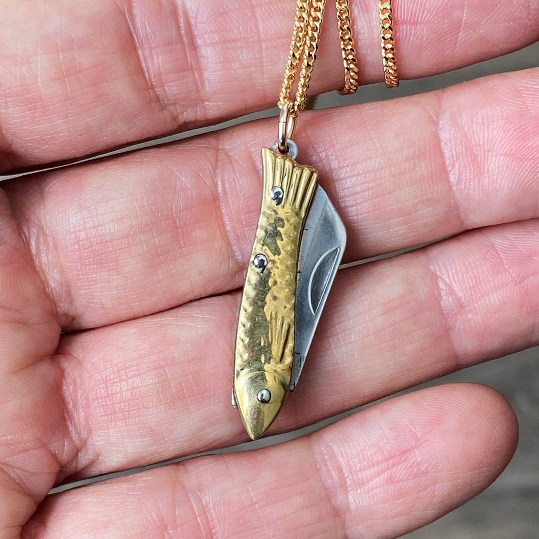 Small Fish Knife Necklace