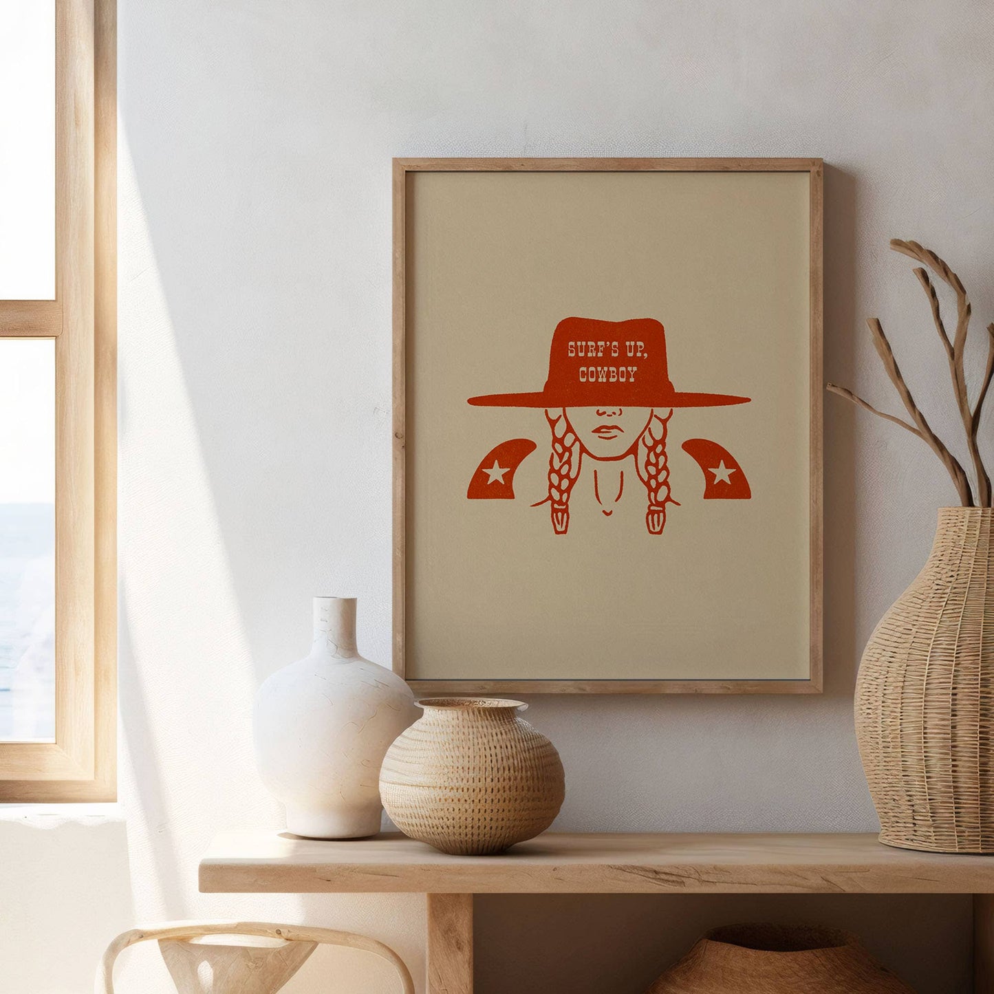 Surf's Up Cowboy 8x10 Print