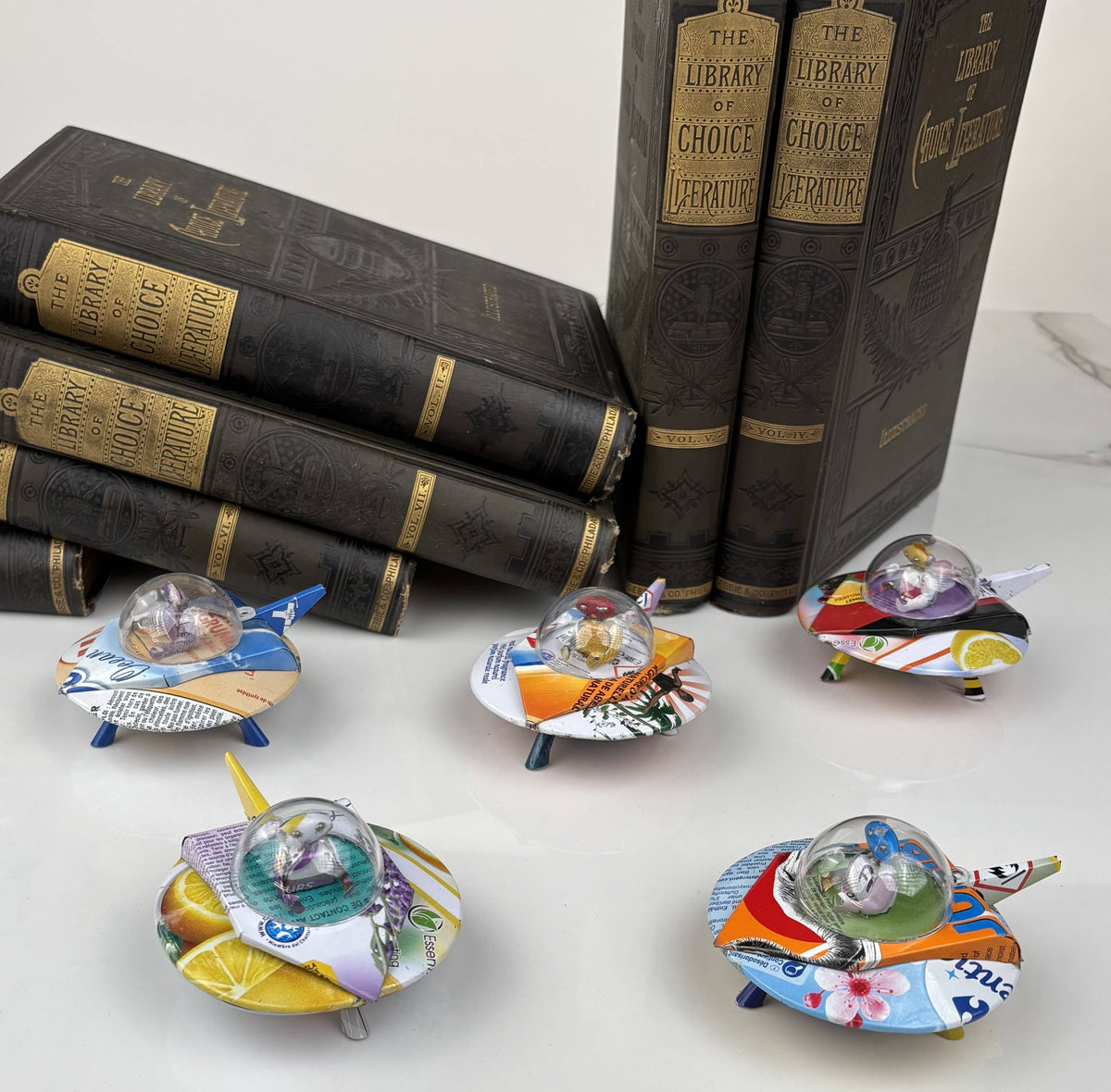 Tin Can Flying Saucer Ornament