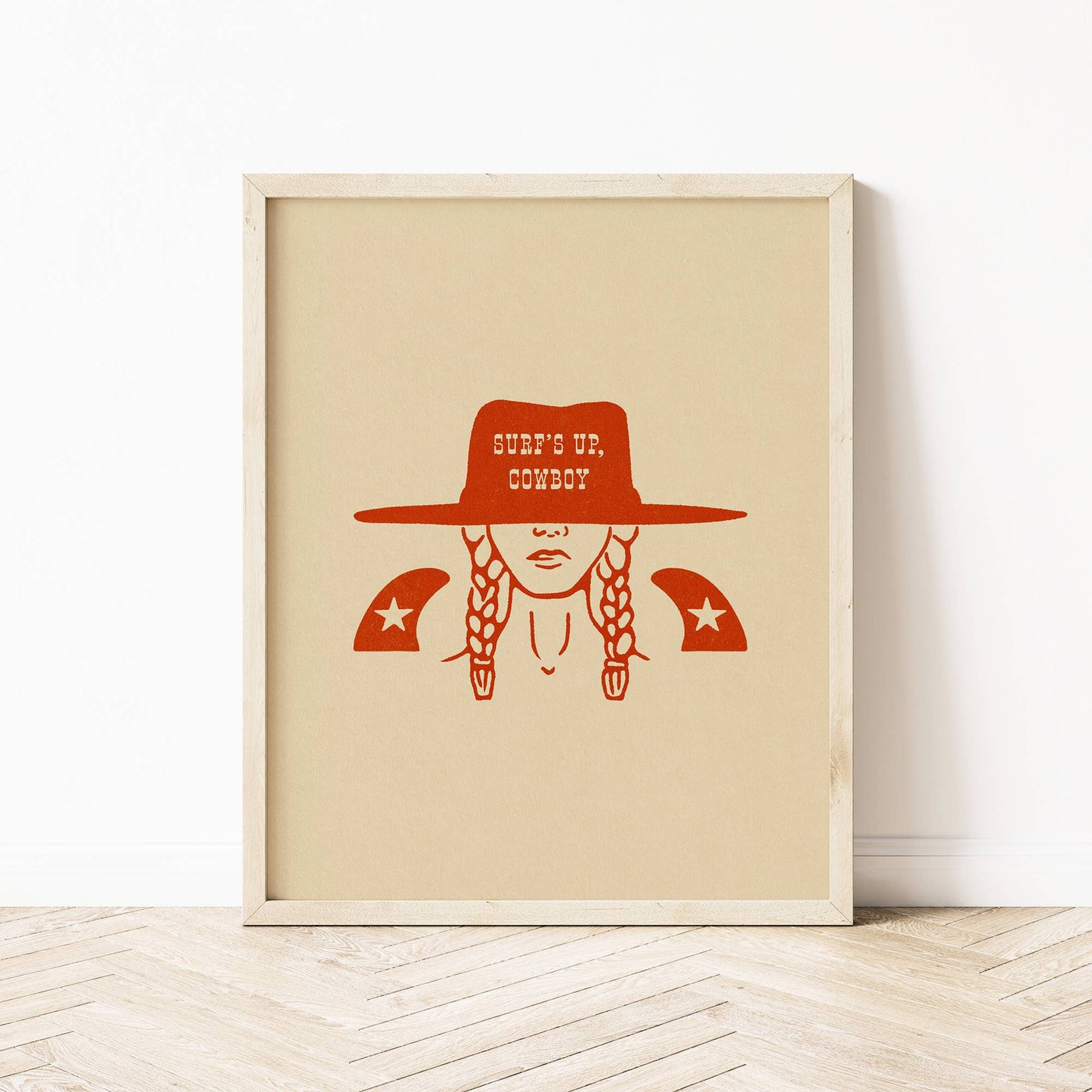 Surf's Up Cowboy 8x10 Print