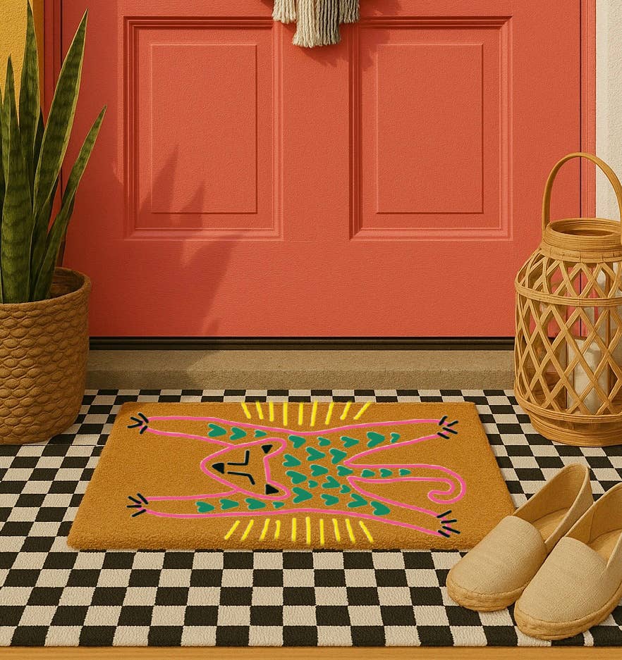 Mystic Leopard Coir Doormat
