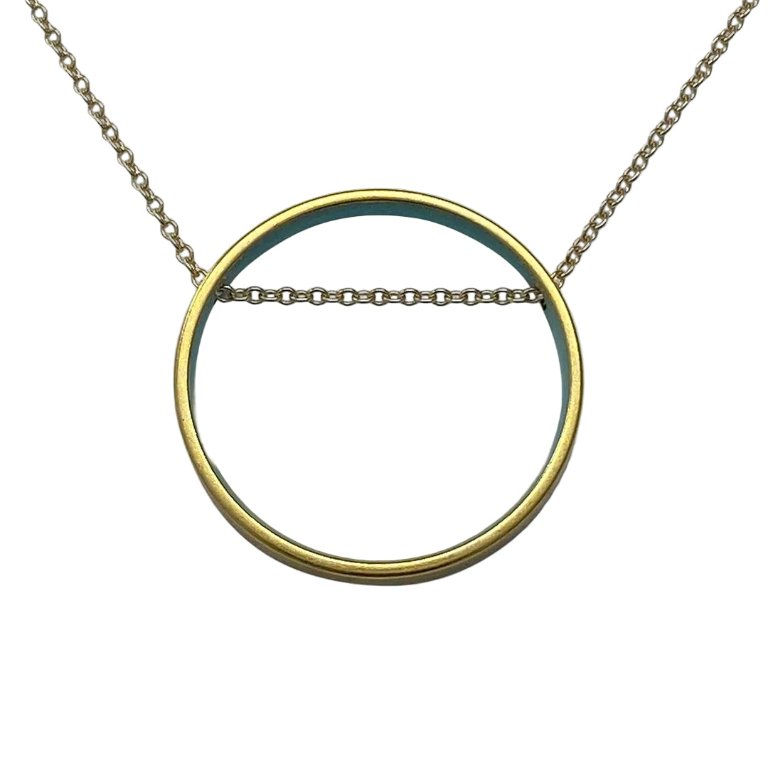 Small Blue Circle Necklace