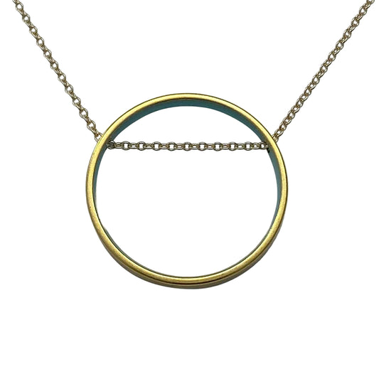 Small Blue Circle Necklace