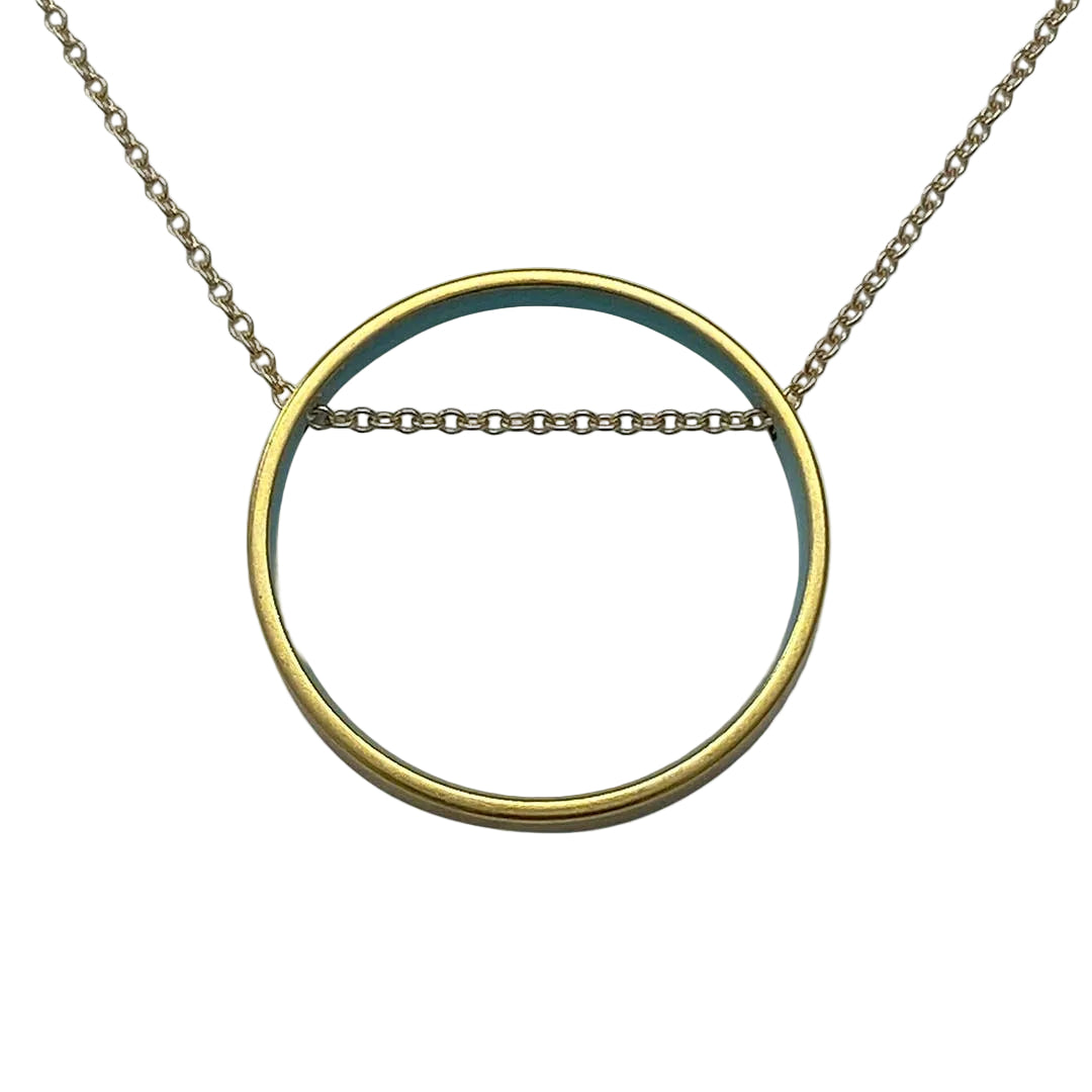 Aqua Circle Necklace