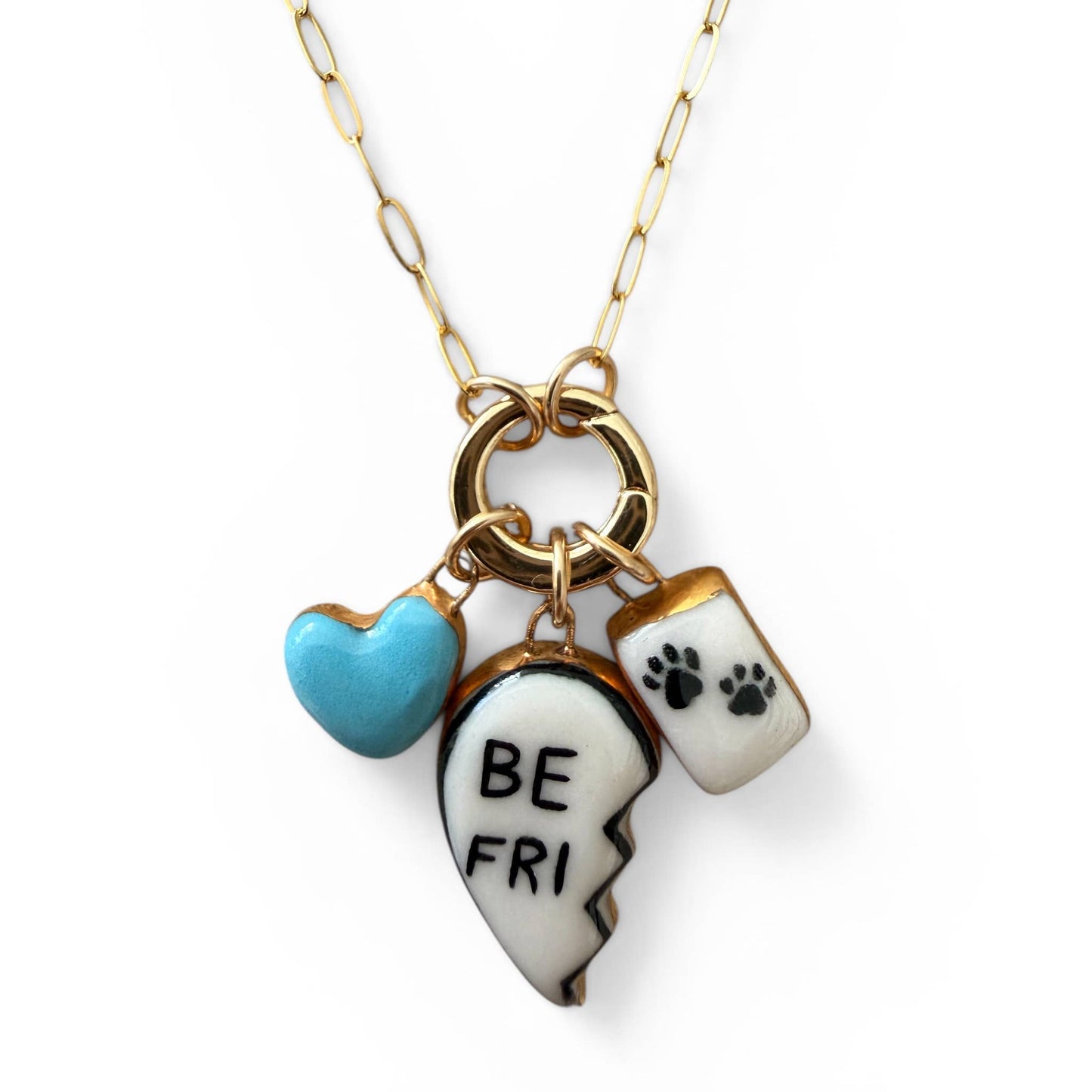 "Best Friend" Broken Heart Charms