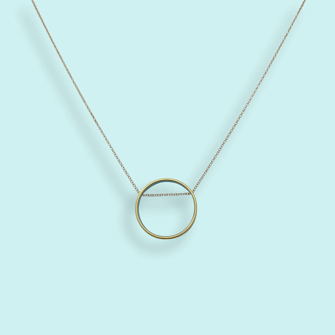 Aqua Circle Necklace