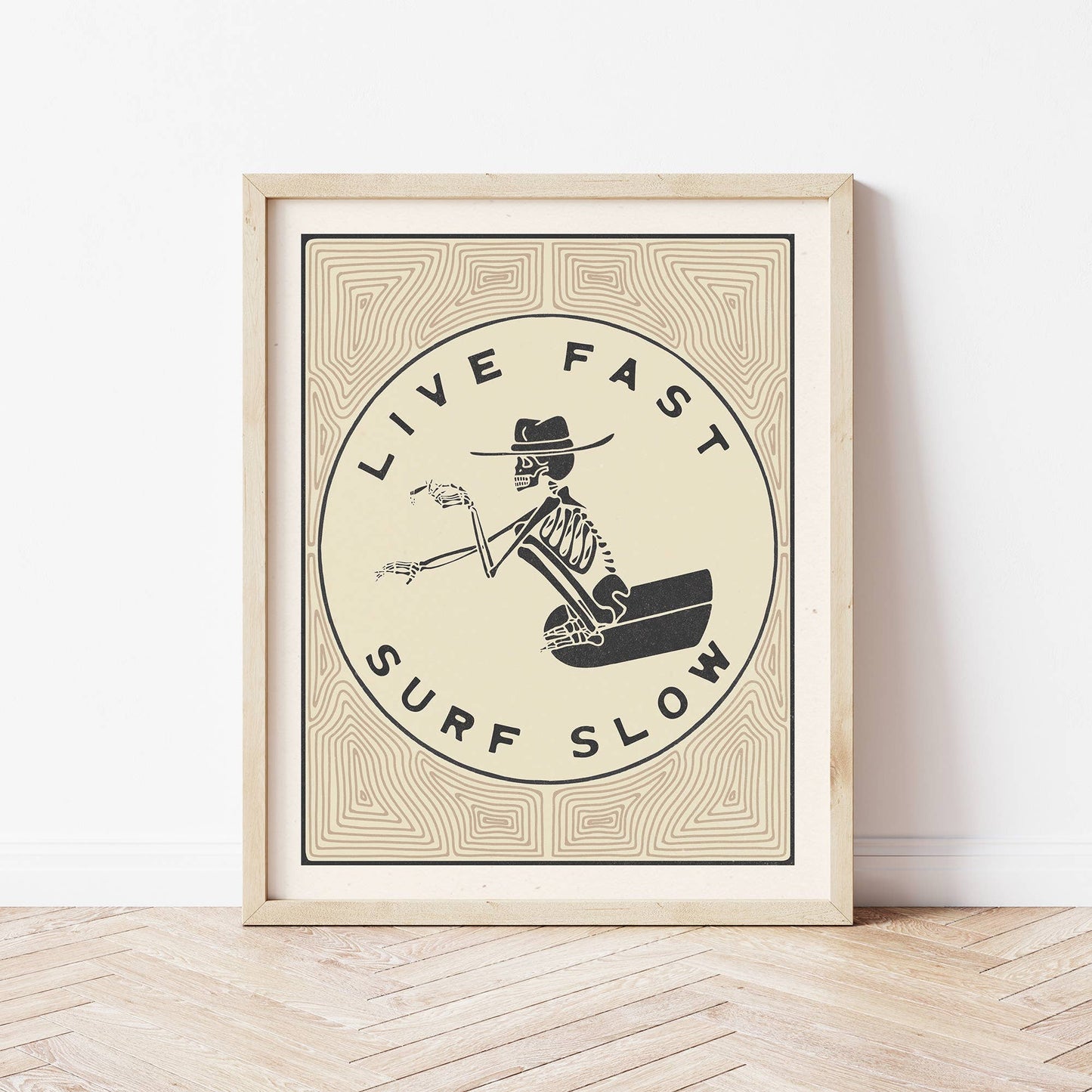 Live Fast Surf Slow 8x10 Print