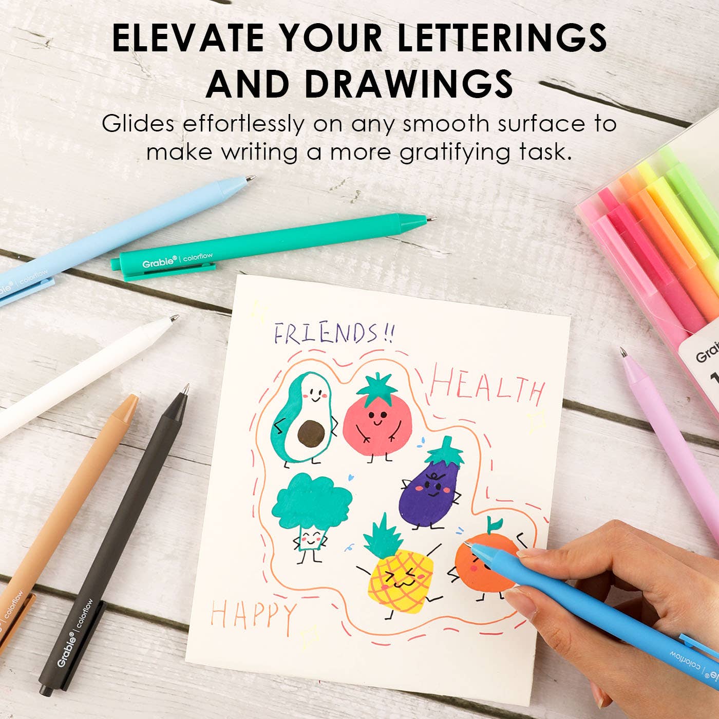 Retractable Colorflow Acrylic Gel Pen