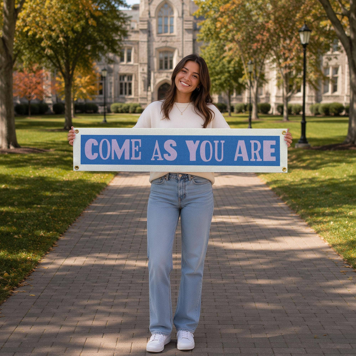 Come As You Are Felt Banner