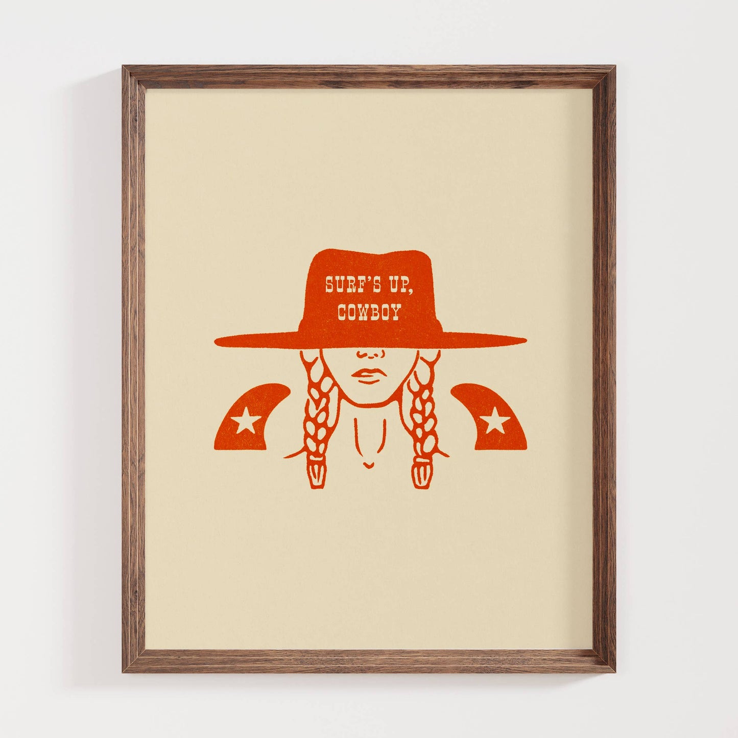 Surf's Up Cowboy 8x10 Print