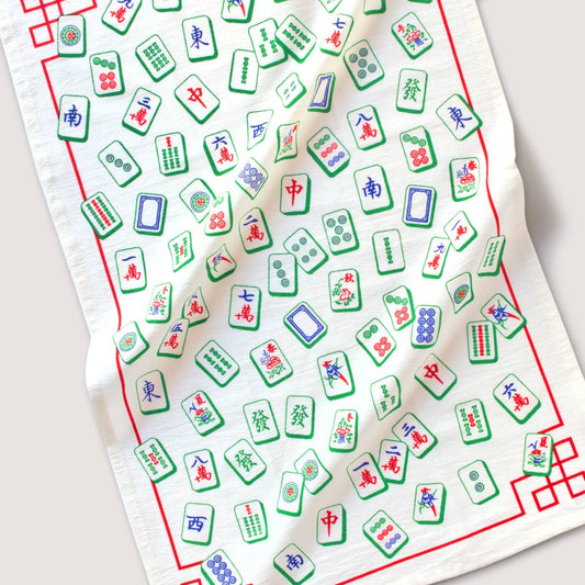 Mah Jong Tiles Tea Towel