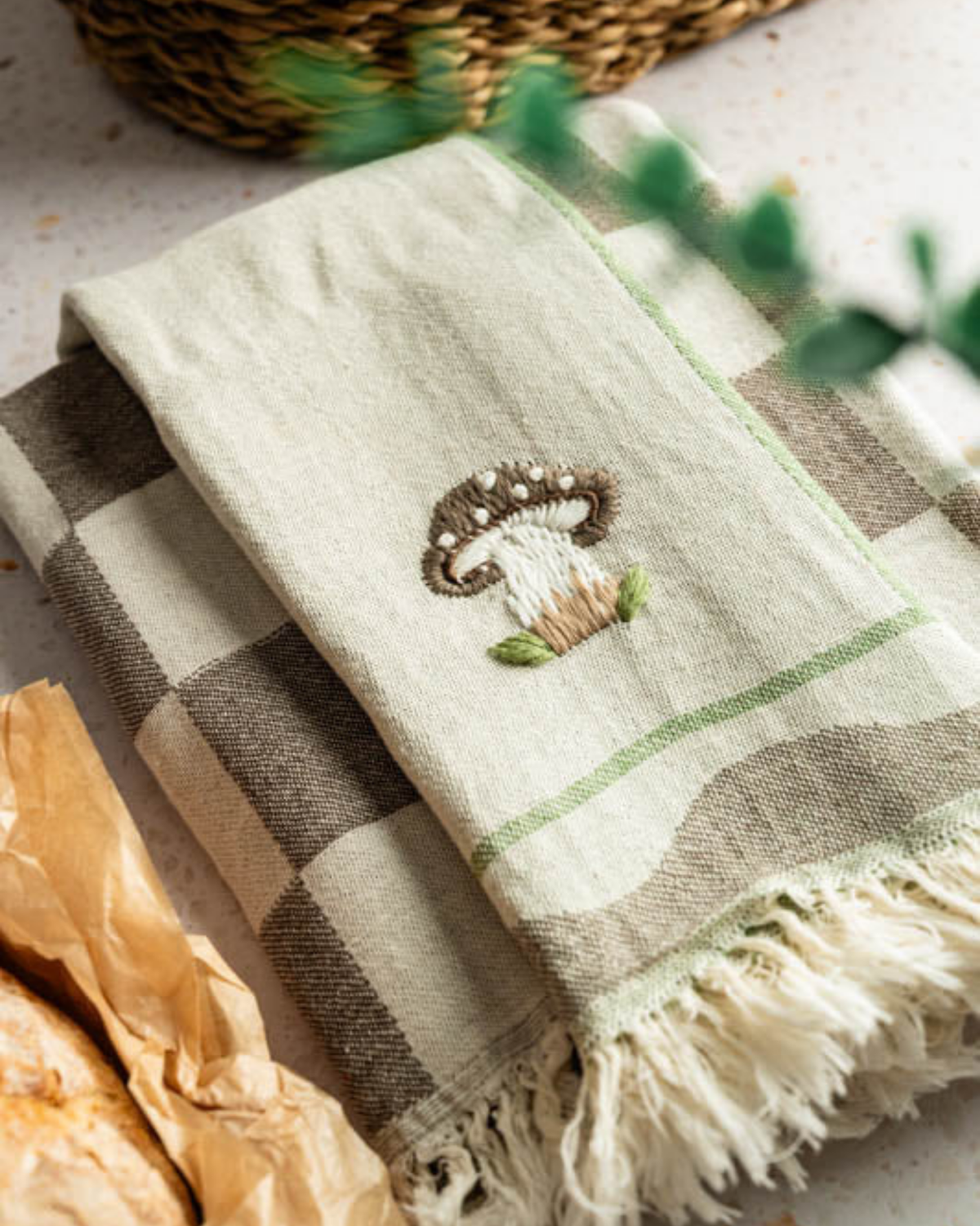 Hand-Stitched Tea Towel Set