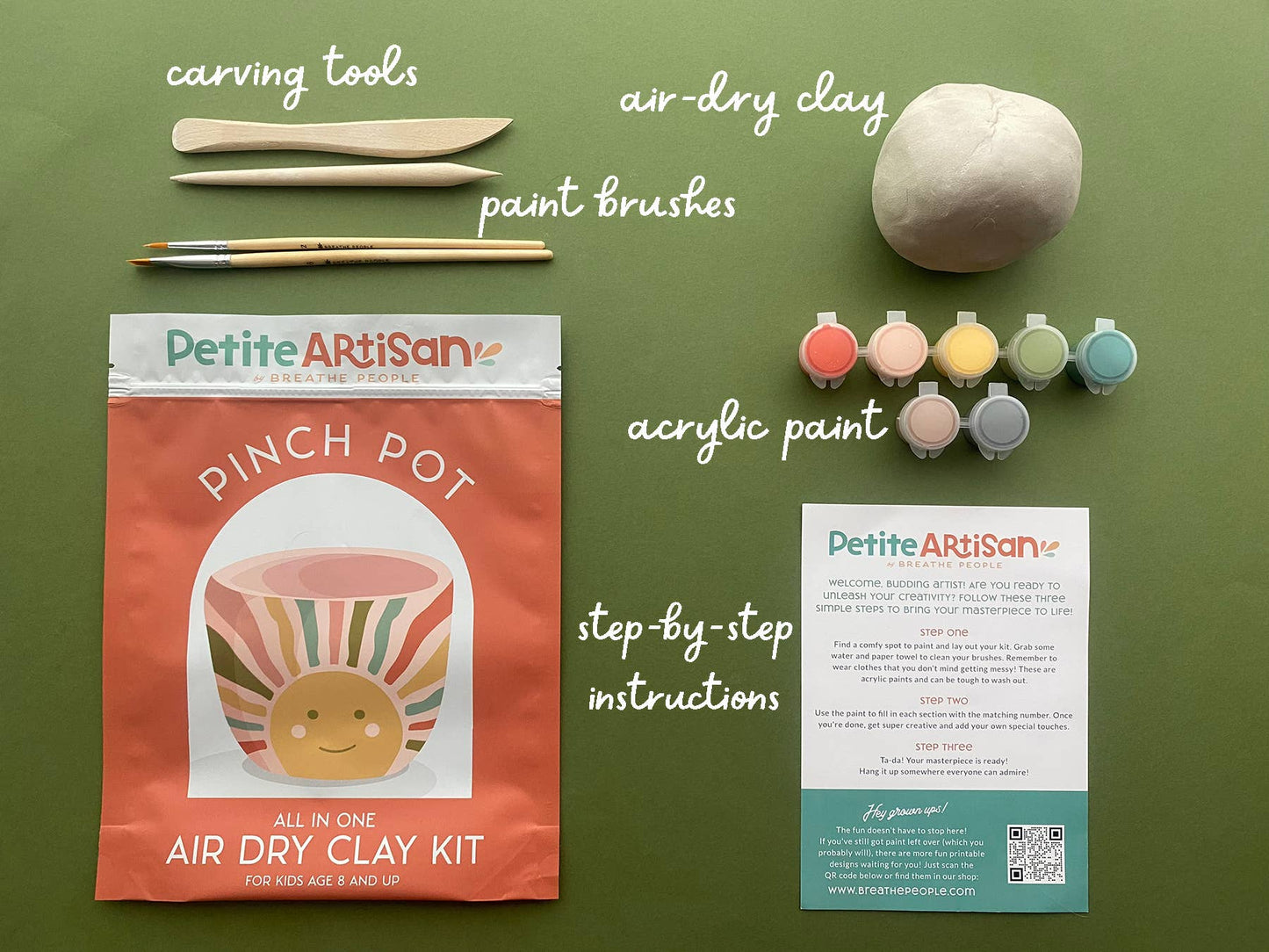 Pinch Pot KIDS DIY Clay Kit
