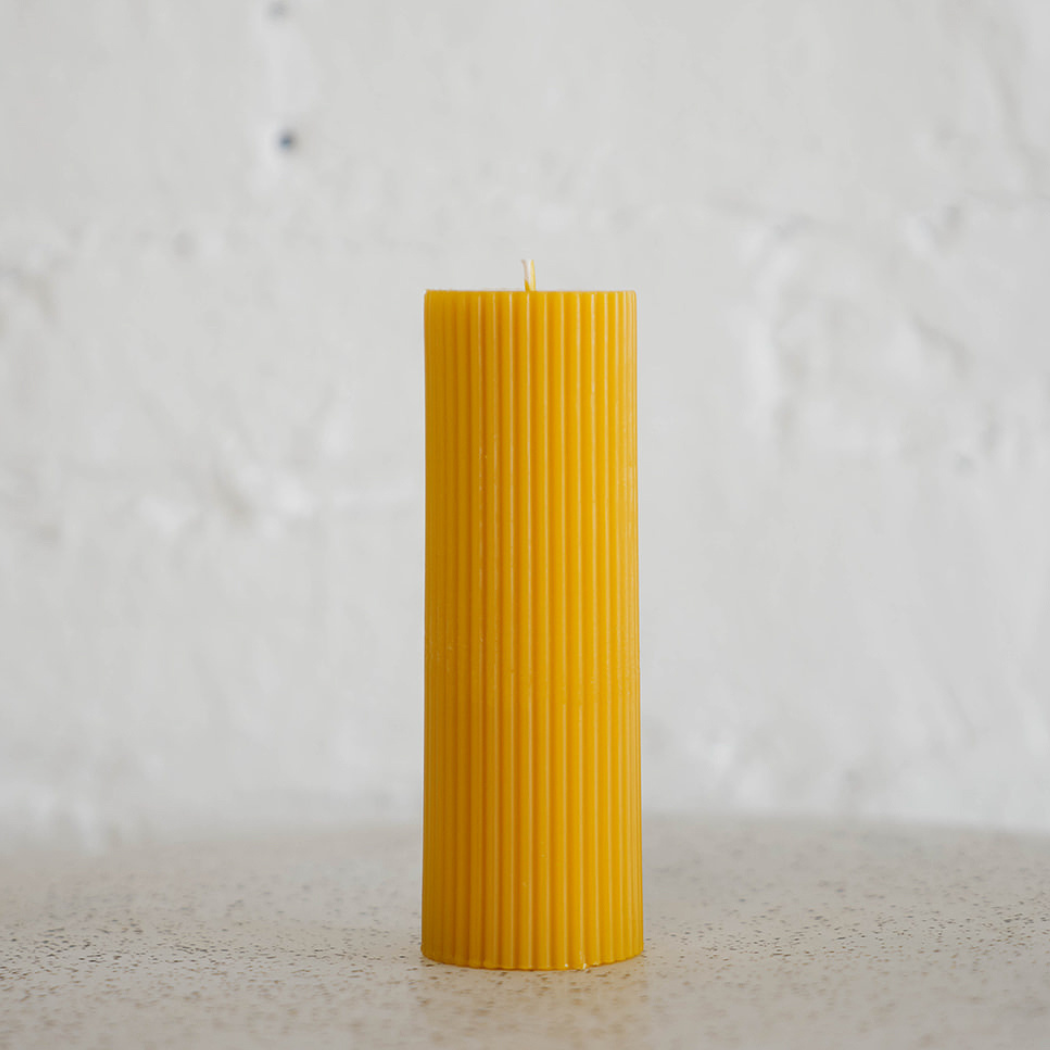 Beeswax Salt Pillar Candle