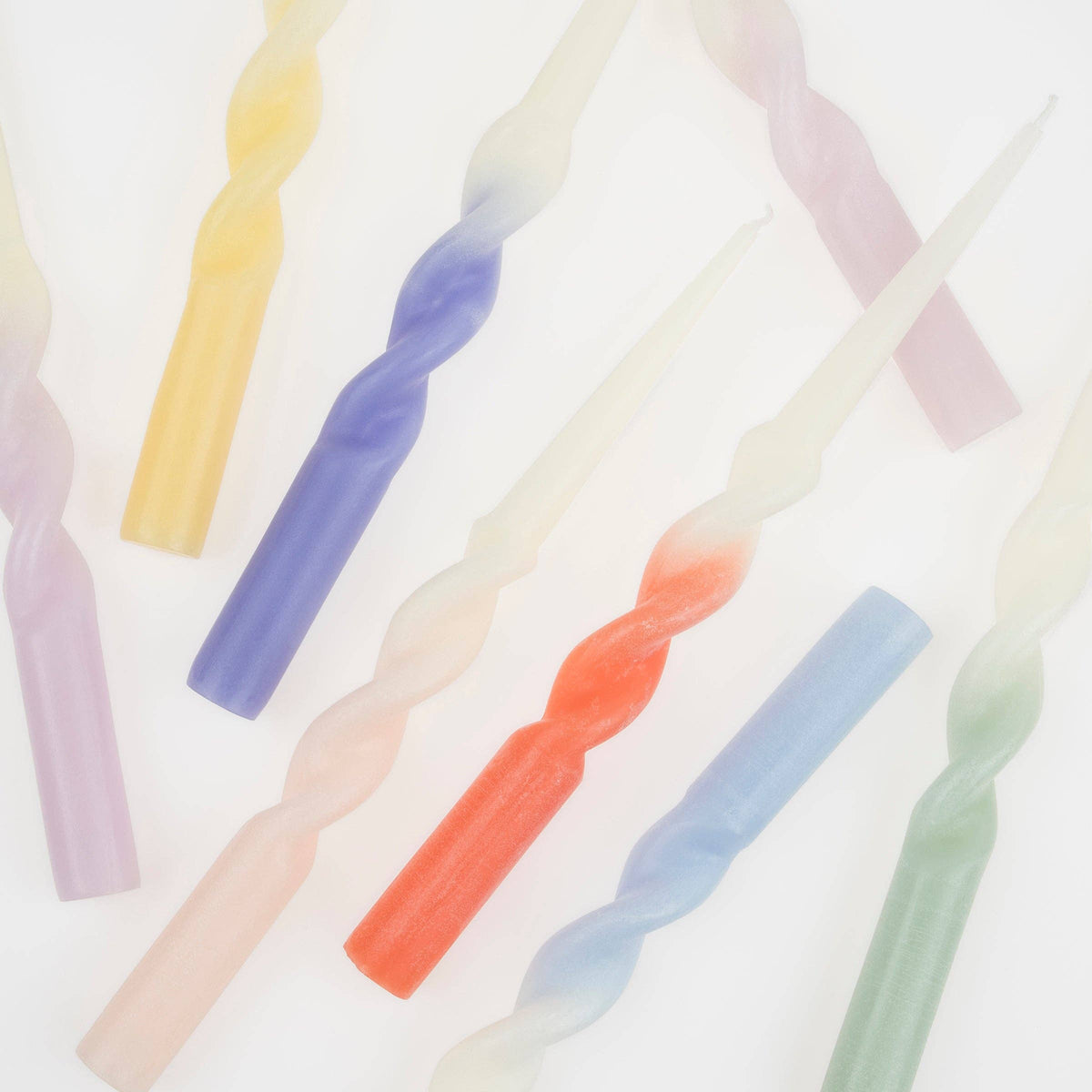 Rainbow Twisted Table Candle