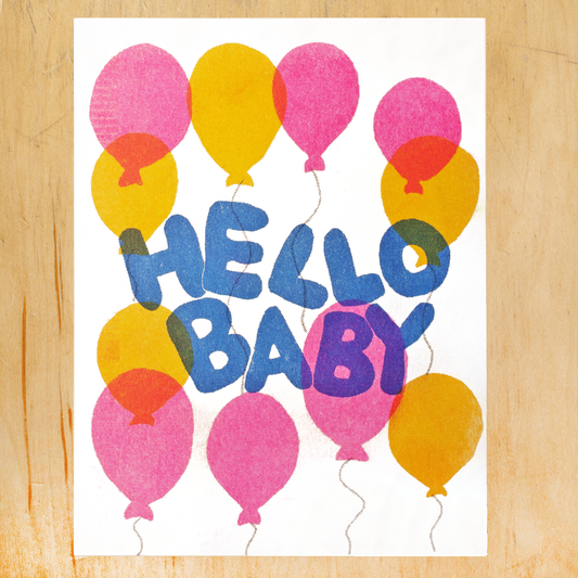 HELLO BABY GREETING CARD