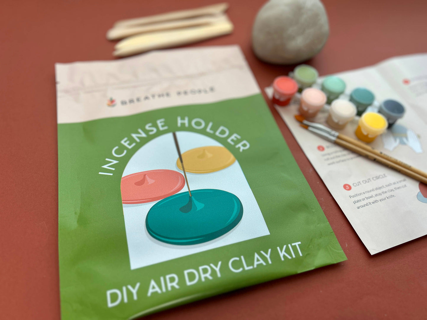Incense Holder Air Dry Clay Kit