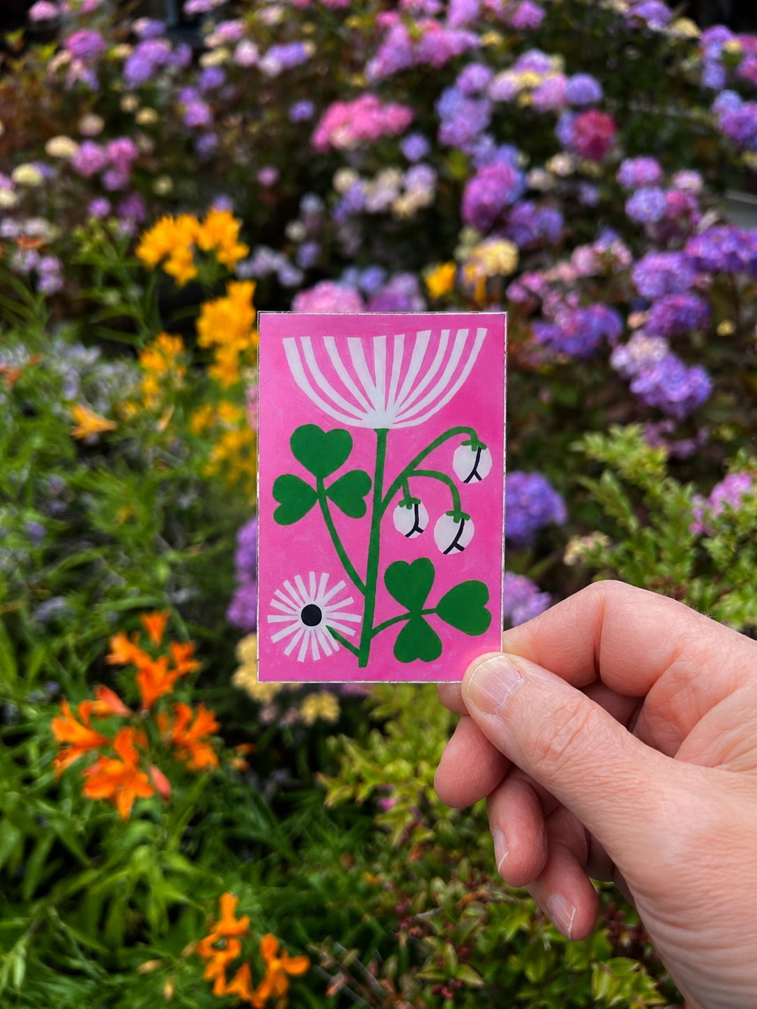 Pink Botanical Sticker