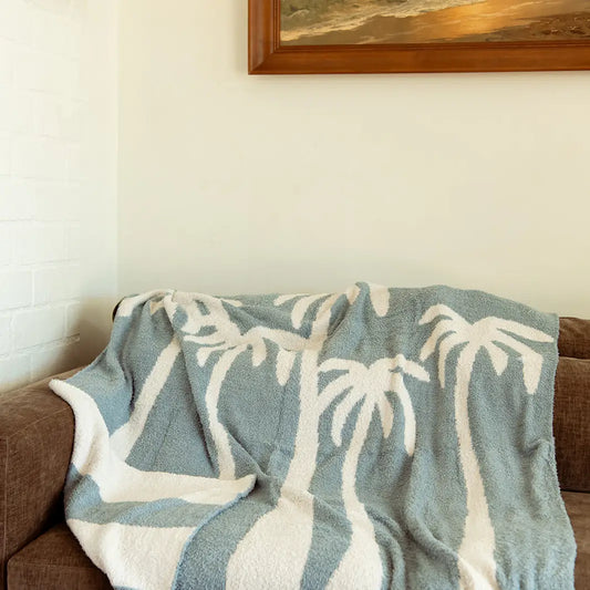 Dancing Palms Plush Throw