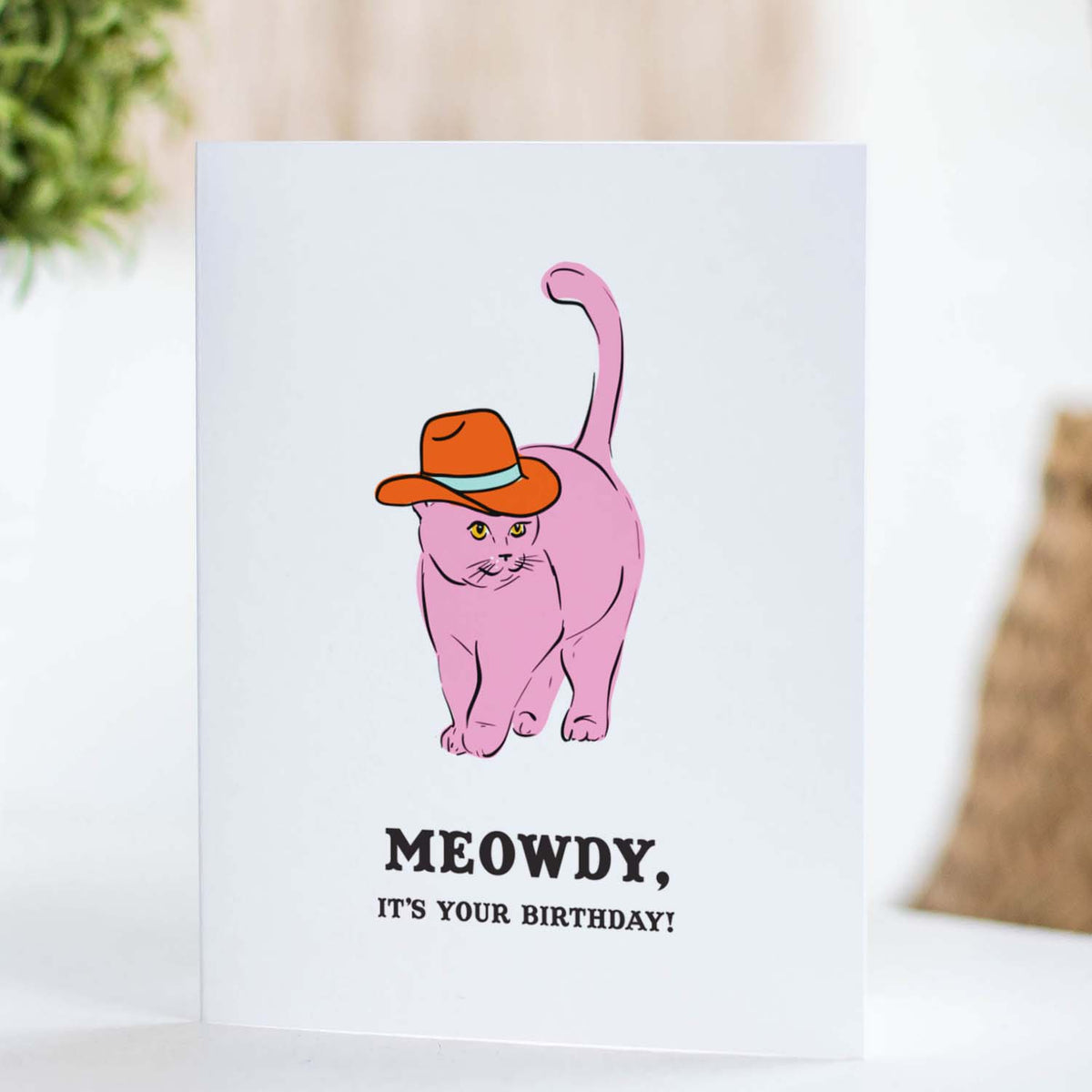 Meowdy Birthday Greeting Card