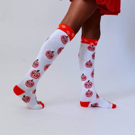 Pumpkin Knee High Socks