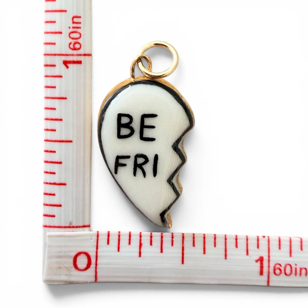 "Best Friend" Broken Heart Charms