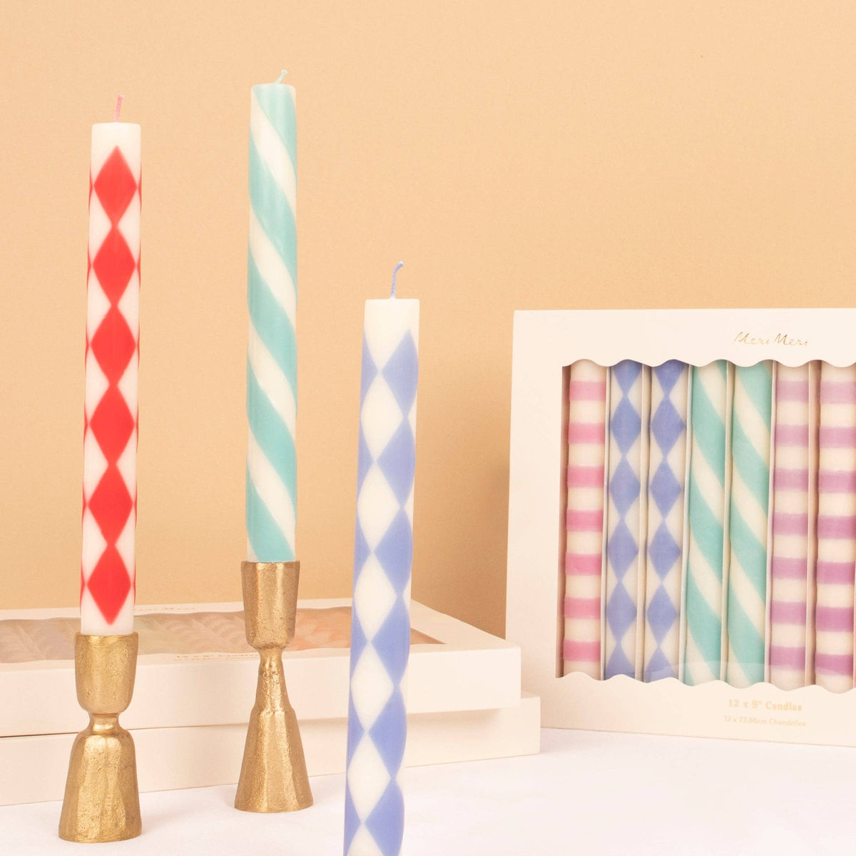 Patterned Table Candle