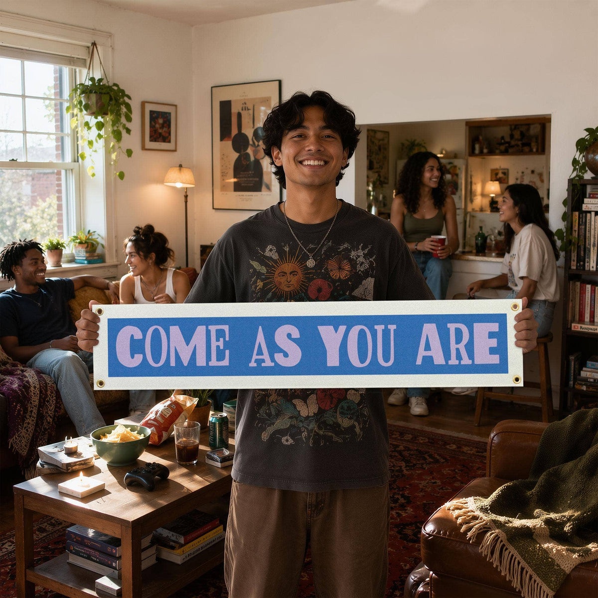 Come As You Are Felt Banner