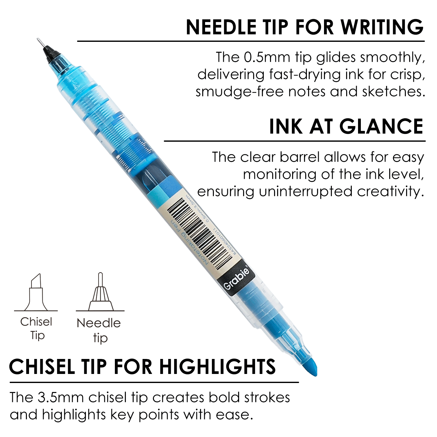 Dual-Tip Notetaking Pen