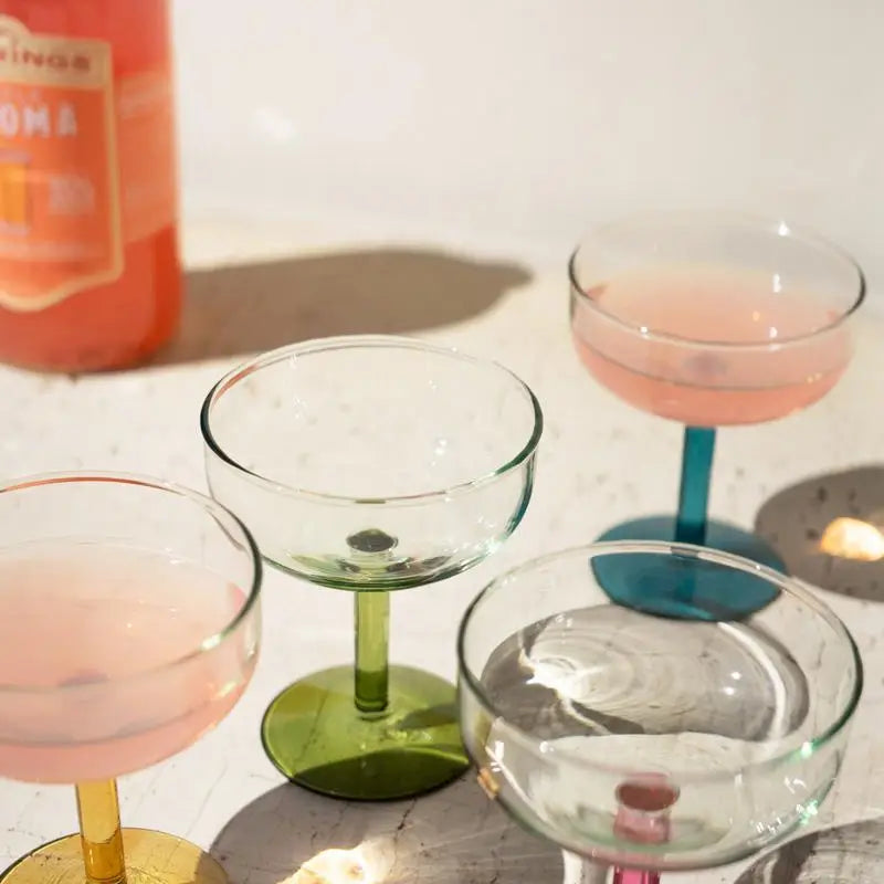 Colorful Coupe Glass