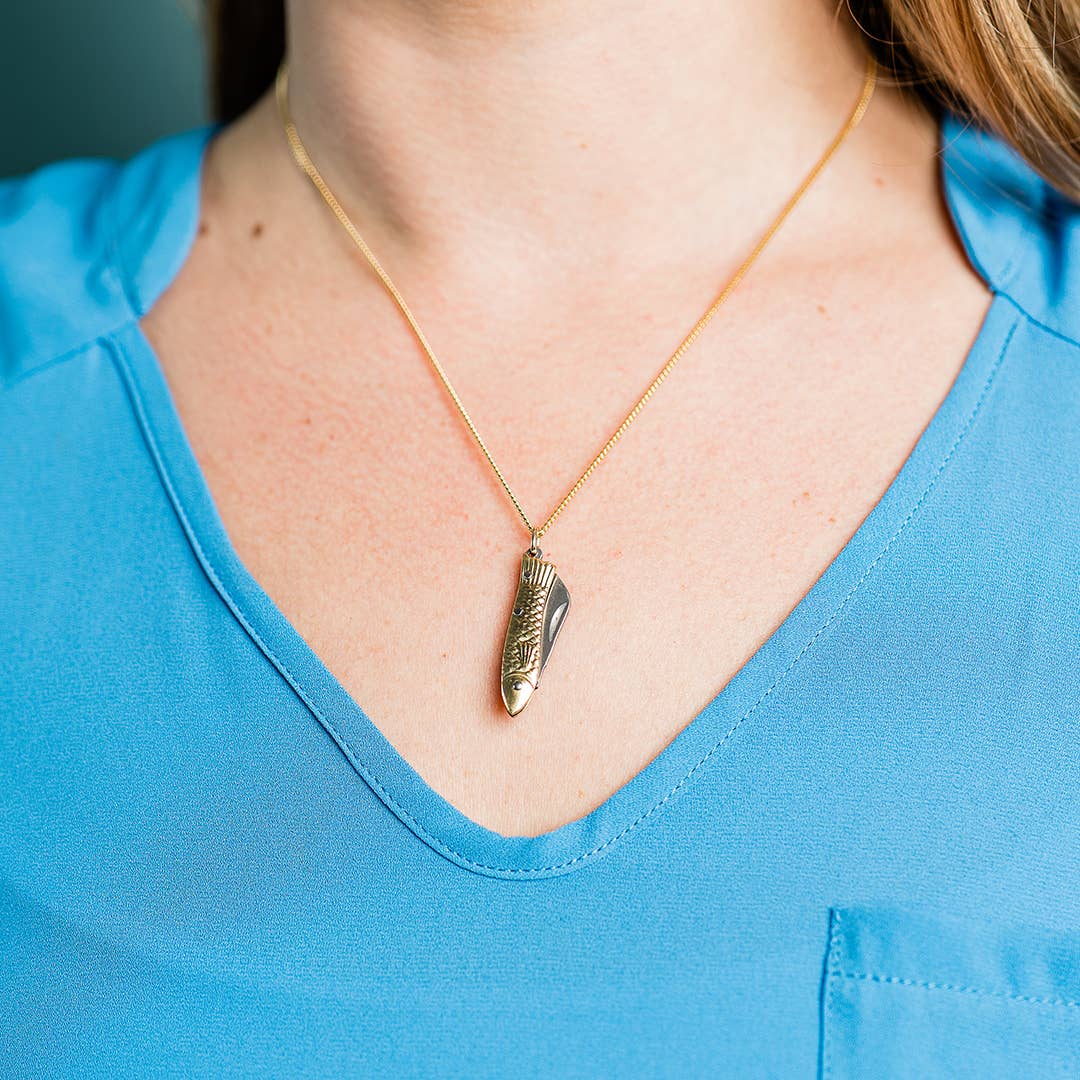Small Fish Knife Necklace