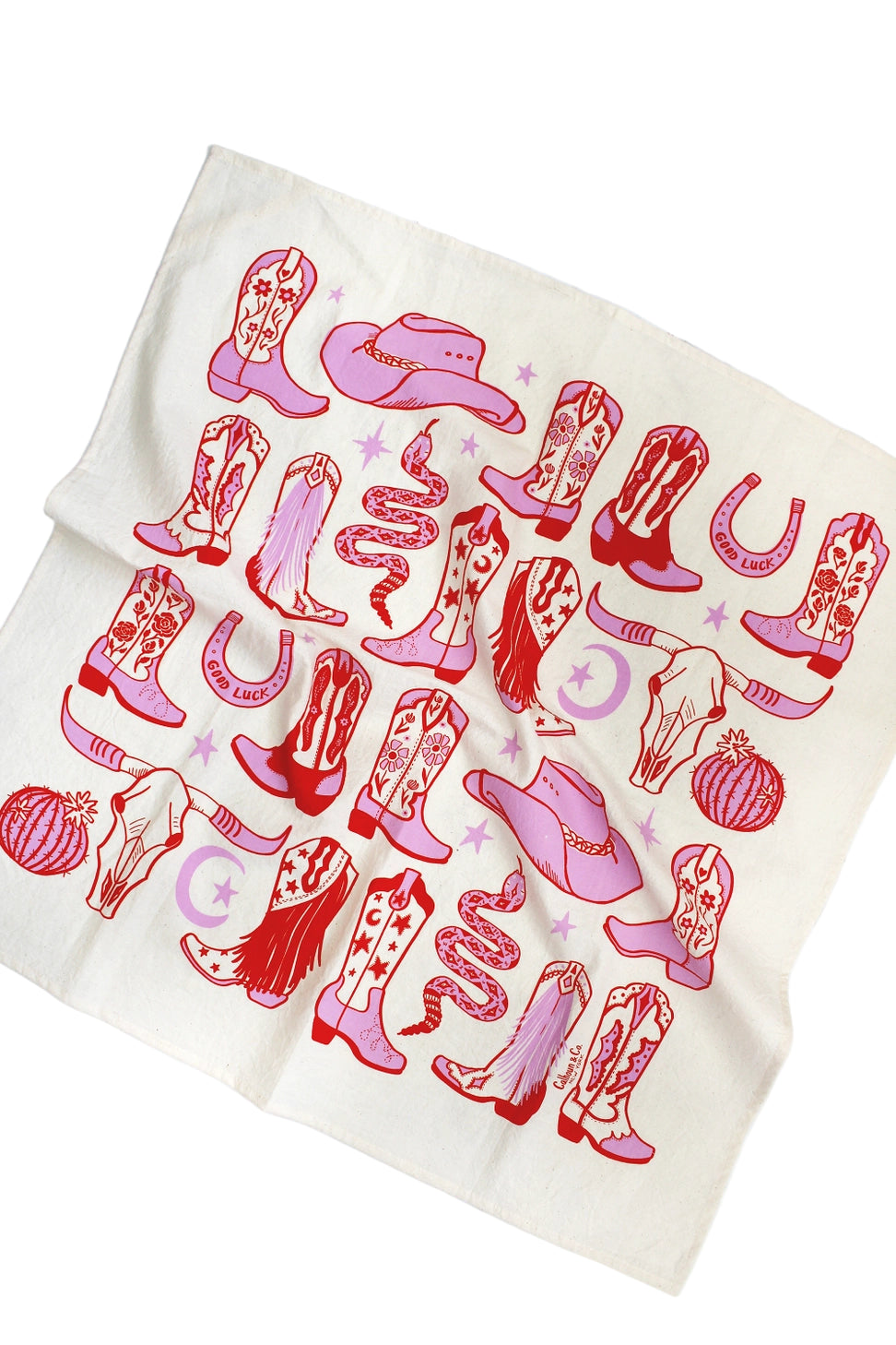 Calhoun & Co. Howdy Cowgirl Tea Towel - Thumbnail 2